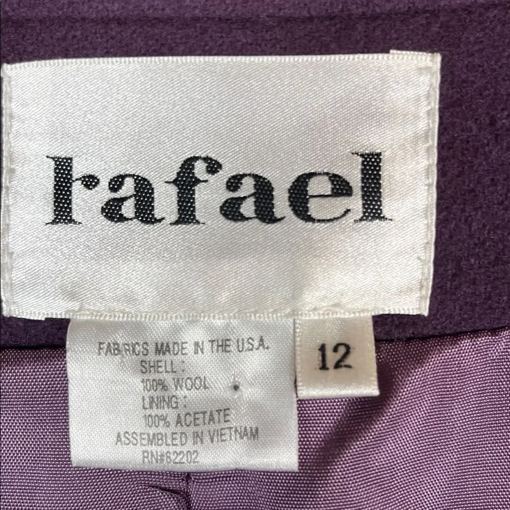 Vintage Rafael Purple Wool Blazer
